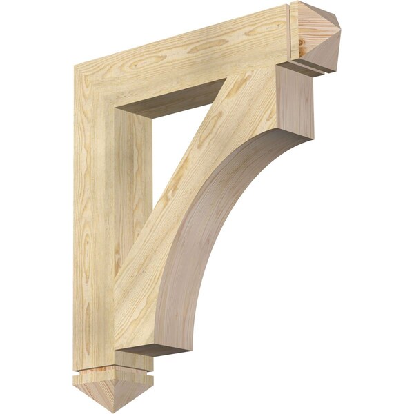 Ekena Millwork Westlake Arts & Crafts Rough Sawn Bracket, Douglas Fir, 6"W x 34"D x 38"H BKT06X34X38WTL03RDF - main